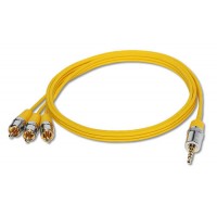 DAXX J47-11 Аналоговый аудио/видео кабель Mini-Jack - 3RCA, 1,1 метр