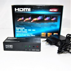 Сплиттер HDMI 1,3 1080P, FULL HD, 3D 1 вход -2 выхода, c усилителем, DC 5v