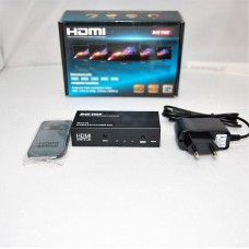 Коммутатор HDMI 1,3 1080P, FULL HD, 3D 2 входа -1 выход (c усилителем + пульт), DC 5v, корпус металл