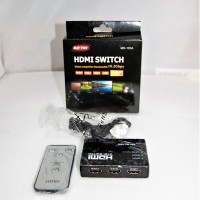 Коммутатор HDMI 1,3 1080P  3 входа -1 выход mini (c усилителем + пульт), DC 5v опция, корпус пластик
