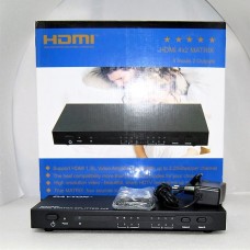 Коммутатор HDMI 1,3 1080P, FULL HD 4 входа -2 выхода MATRIX ORIGINAL (активный c усилителем)