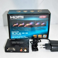 Конвертер вход HDMI - выход VGA (video) + 2*RCA (audio) DC 5v