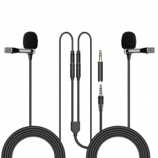 MAONO AU-404 двойной петличный микрофон для смартфонов, камер, диктофонов, планшетов