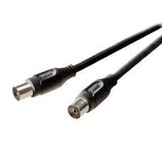 Антенный кабель 90db Vivanco 43022 черный, 1,5 метра																																																																																																																																								
